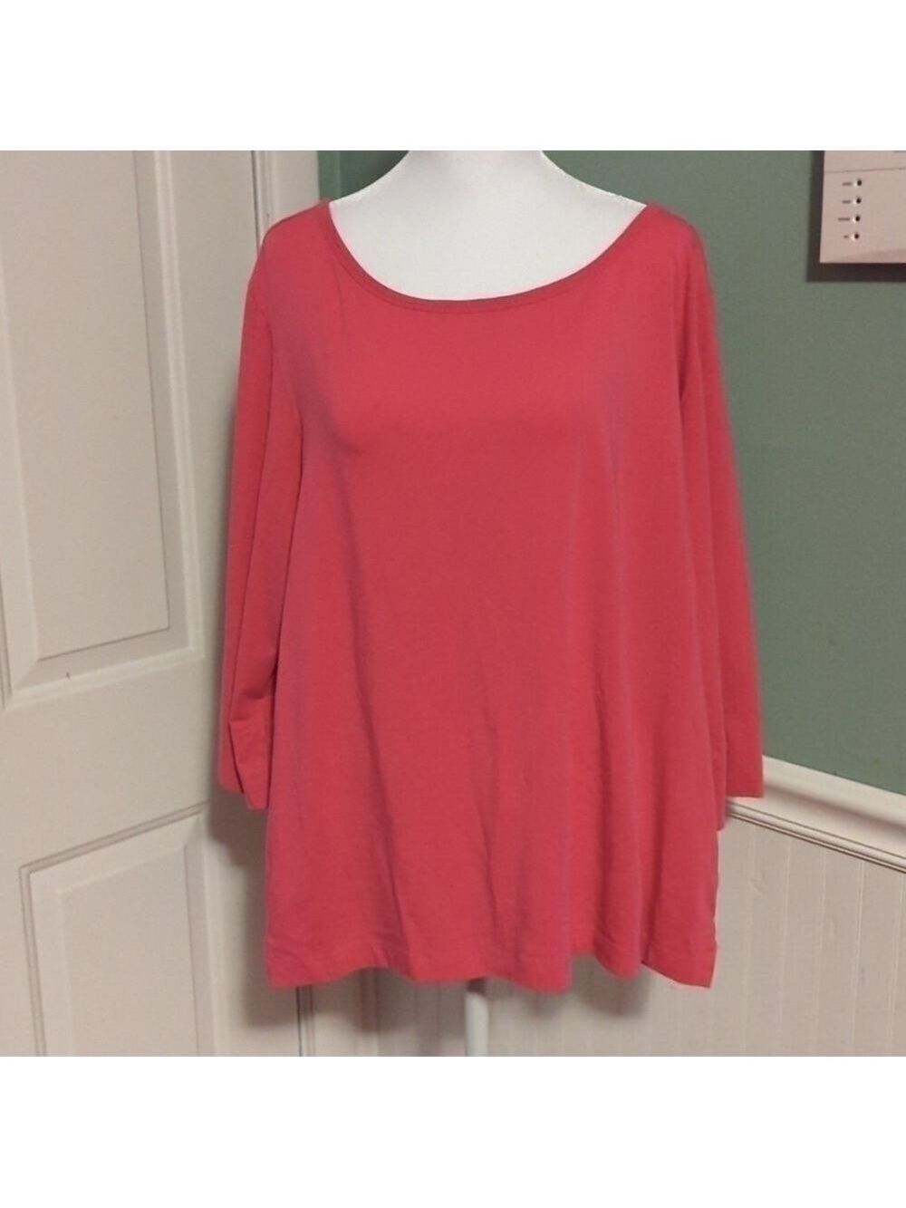 Tori Richard Pink Long Sleeve Top Shirt Extra Large
